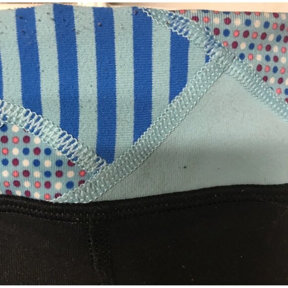 Sz 10 Girls Ivivva by Lululemon Leggings Blue Quilt/Black Reverse 29” Inseam - Picture 7 of 11